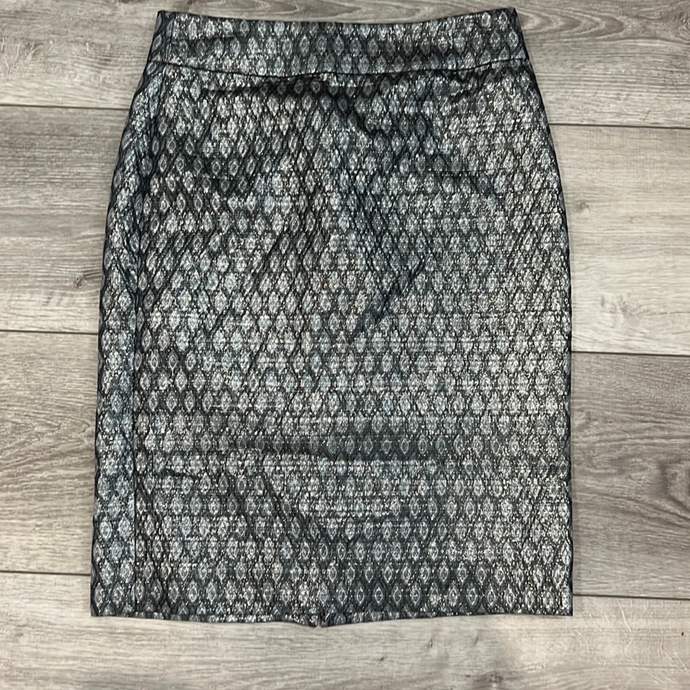 J. CREW skirt like new. Shiny material great for holiday parties